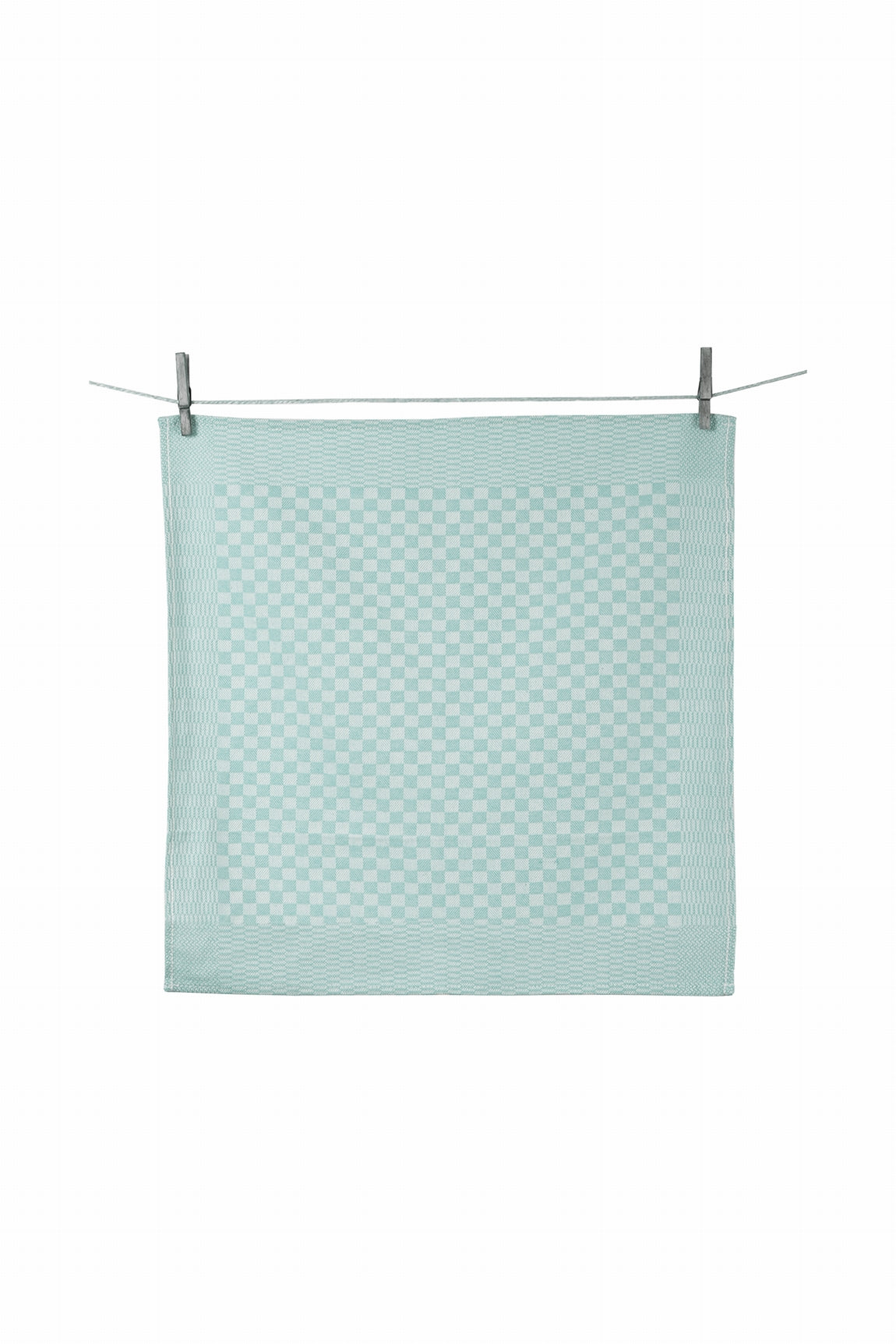 DIDIER SERVIETTE DAMIER TURQUOISE