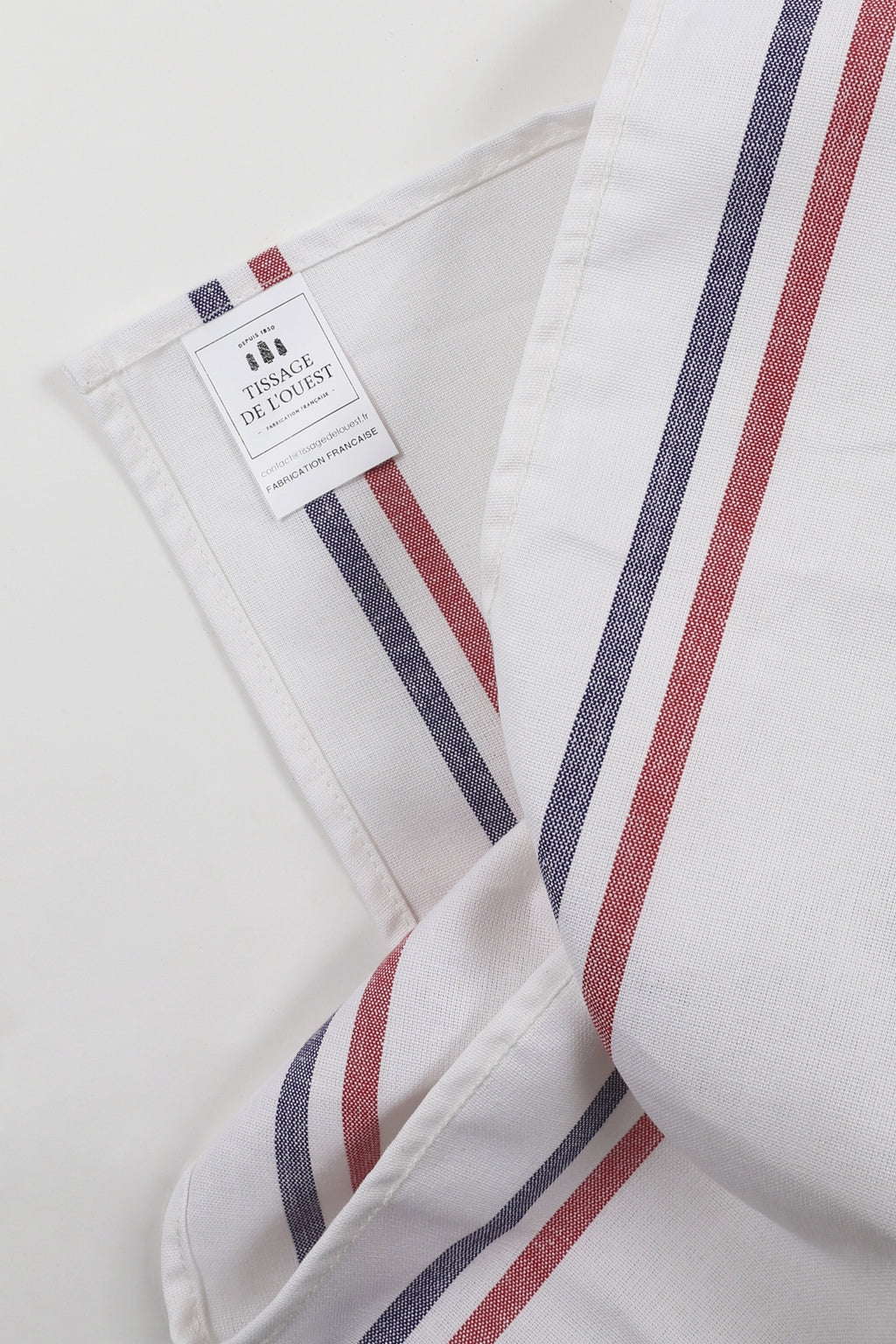YOLANDE TORCHON 2 BANDES BLANC